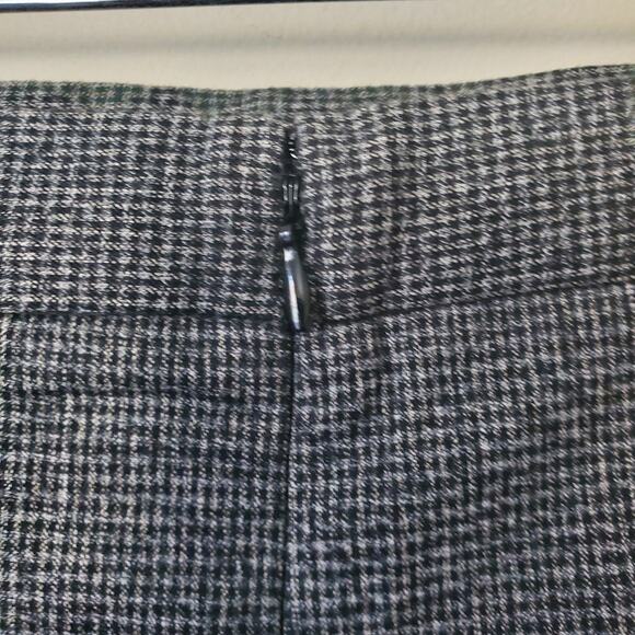 Houndstooth Tweed Pleat Mini Skirt 14 Academia Old Money Preppy Fall Classic NEW - Picture 6 of 13